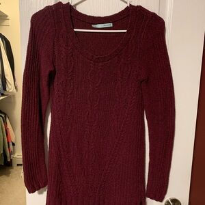 Maurices Burgundy Cable Knit Sweater